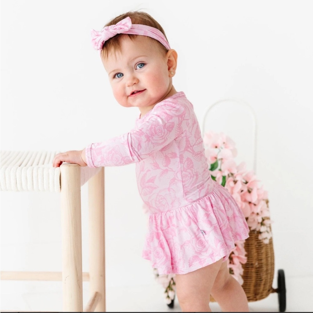 B&R Whispering Roses Ruffle Dress